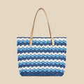 "Sea Breeze & Waves" Crochet Tote Bag