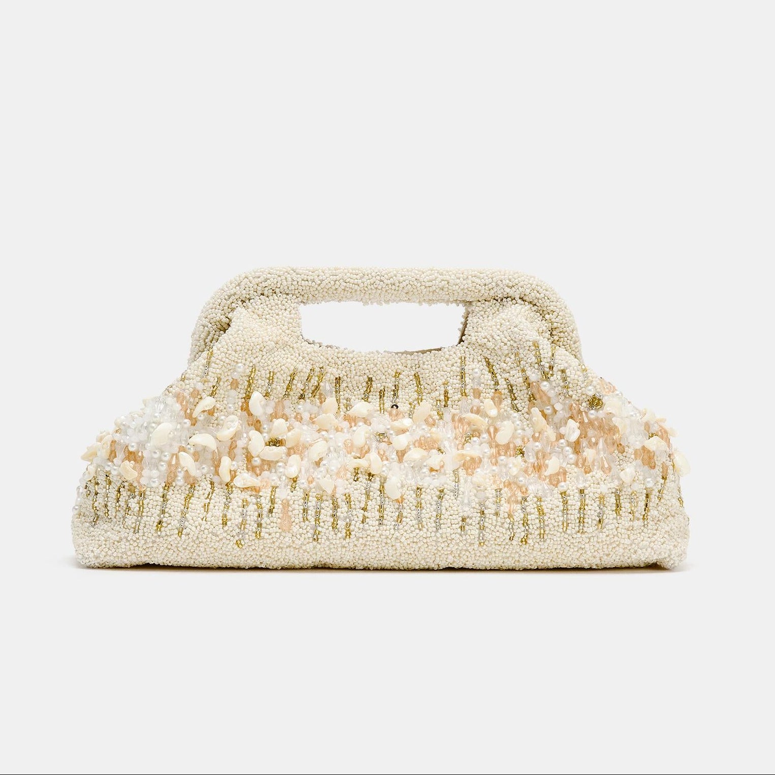 Beaded shell pouch