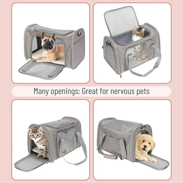High-Quality Soft-Sided Portable Carrier for Cats and Dogs