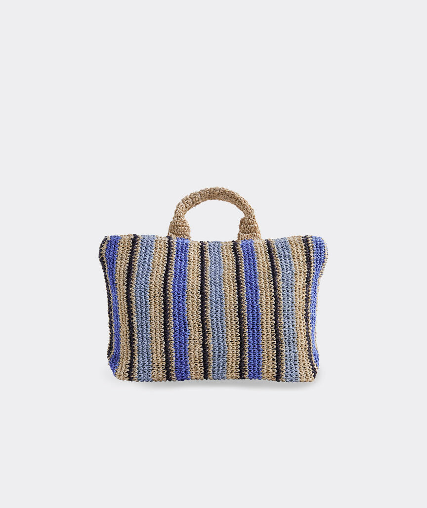 Striped Straw Beach Tote
