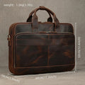 A leather briefcase suitable for business professionals such as doctors and lawyers