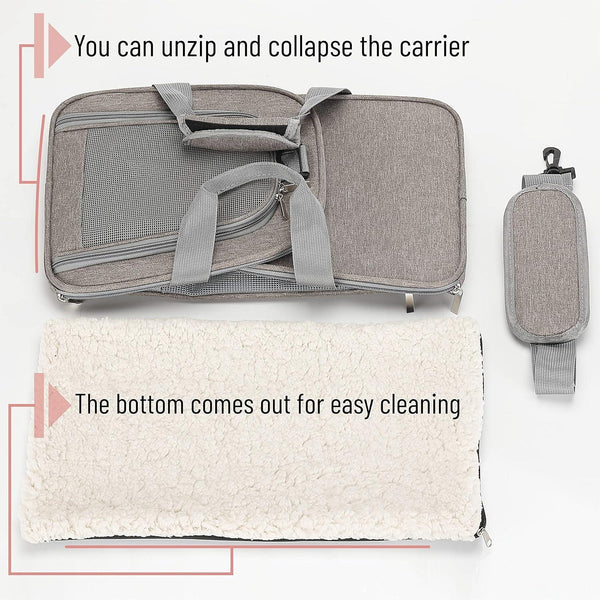 High-Quality Soft-Sided Portable Carrier for Cats and Dogs