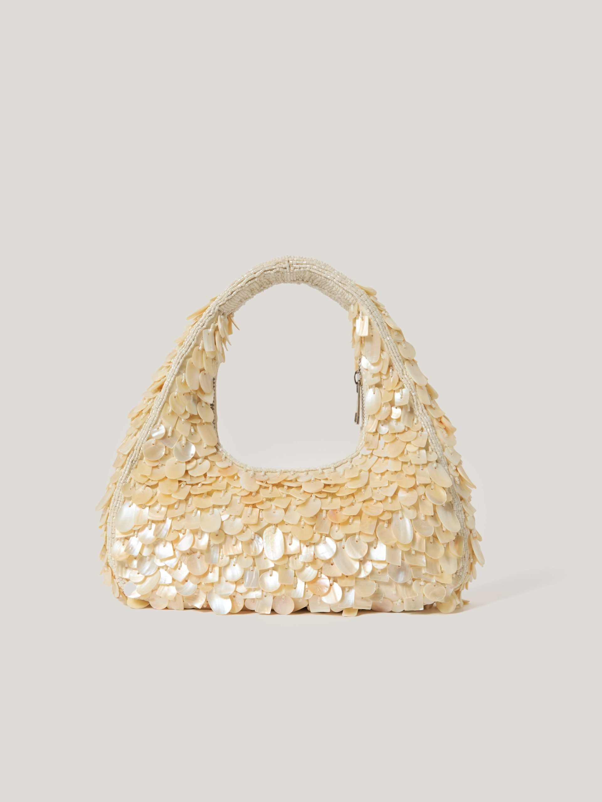 Mini Beaded Shell Clutch