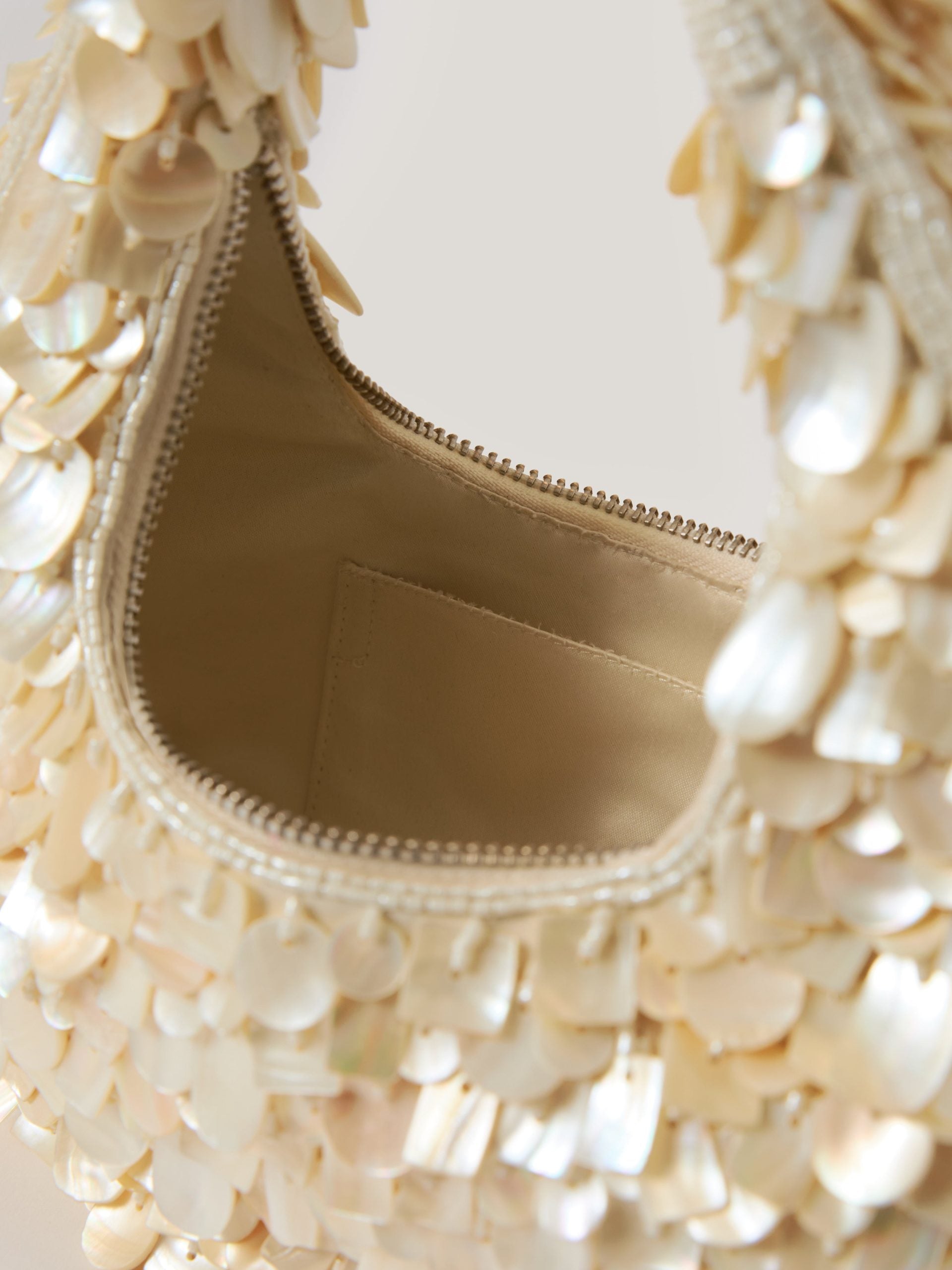 Mini Beaded Shell Clutch